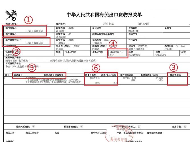 海关清关单
